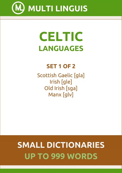 Celtic Languages (Small Dictionaries, Set 1 of 2) - Please scroll the page down!
